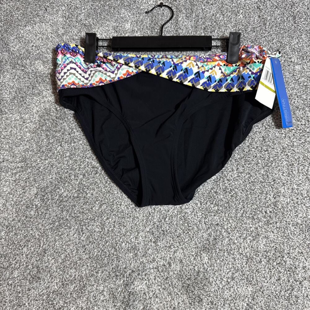 Retro 90s Y2K Bikini Swim Bottom Sz 14 Tribal Aztec Goho Resort Festival Beach